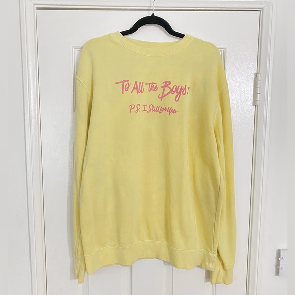 To All The Boys: P.S. I Still Love You large yellow crewneck - Picture 2 of 5